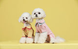 Duo Color Collar / Button- up Dog Onesie - Small Breed