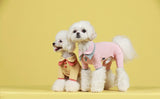 Duo Color Collar / Button- up Dog Onesie - Small Breed